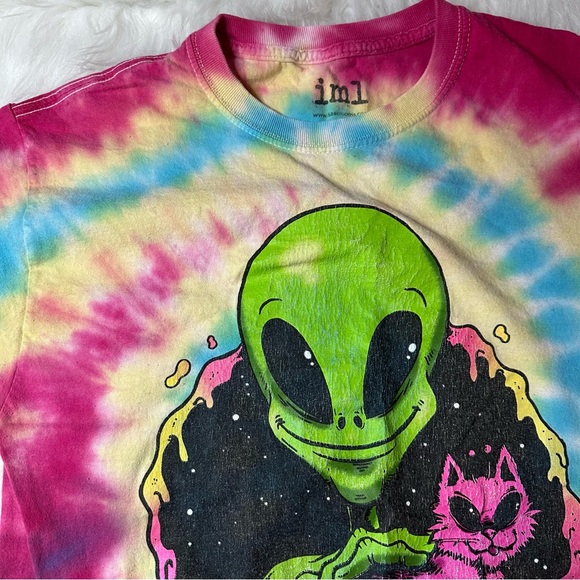 IML Issac Morris Chill Alien Tie Dye Graphic Tee - Picture 4 of 6